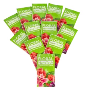 Подкормка для срезанных цветов Floral Nano Tech в пакетике 10гр. (в уп. 100 шт.) в интернет-магазине флористических аксессуаров Азалия Декор
