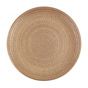 Поднос круглый декоративный (дерево), D30см, золотой в интернет-магазине флористических аксессуаров Азалия Декор