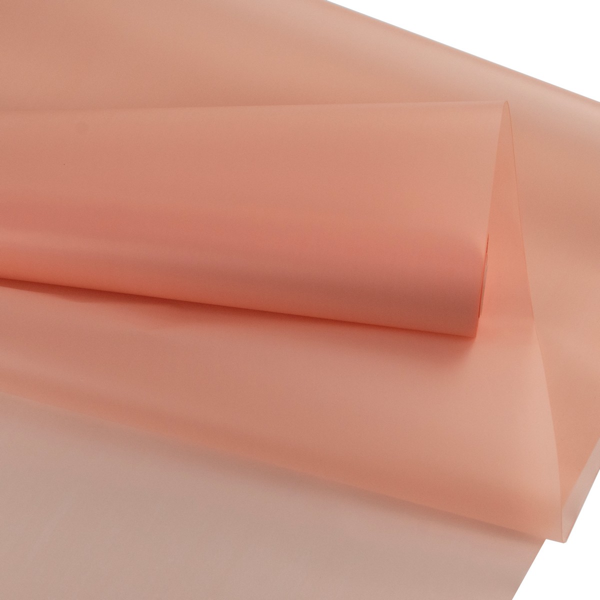 Пленка матовая полупрозрачная 50мкр, 57 см 27 м, персиковый в интернет-магазине флористических аксессуаров Азалия Декор