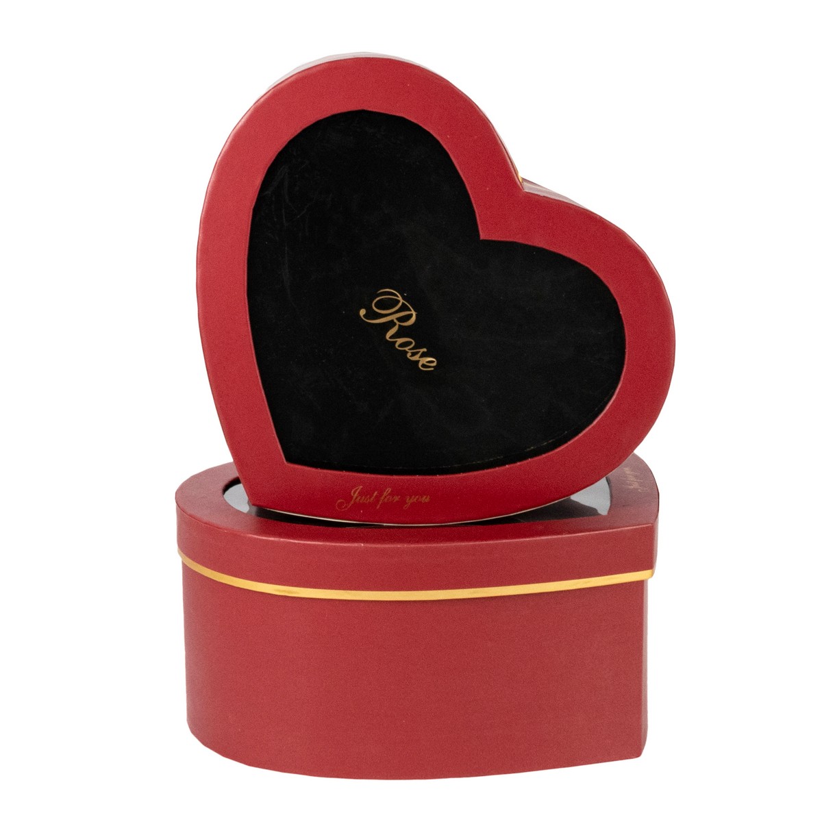 Набор коробок подарочных Сердце 2шт, 28х29xH13 см, красный в интернет-магазине флористических аксессуаров Азалия Декор