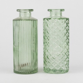 Ваза Бутылочка Мила, D5xH13см, в асс., зеленый в интернет-магазине флористических аксессуаров Азалия Декор
