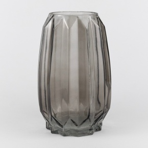 Ваза (стекло), D12,5хH20см, серый в интернет-магазине флористических аксессуаров Азалия Декор