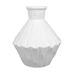 Ваза (керамика), D13,5xH17,5см, белый в интернет-магазине флористических аксессуаров Азалия Декор