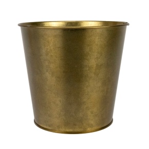 Кашпо (металл), D13,5xH11,5см, золотой в интернет-магазине флористических аксессуаров Азалия Декор