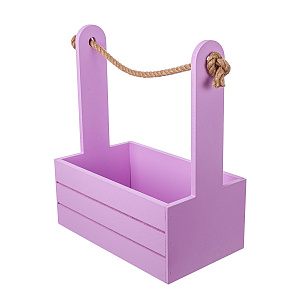 Корзина (дерево), 25х15х30см, сиреневый в интернет-магазине флористических аксессуаров Азалия Декор