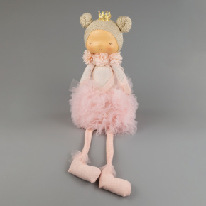 Сувенир Принцесса сидящая, H46х20х18см, розовый в интернет-магазине флористических аксессуаров Азалия Декор