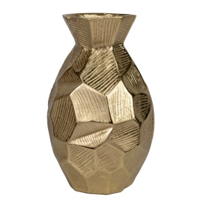 Ваза (металл), 17х16xH27см, золотой в интернет-магазине флористических аксессуаров Азалия Декор