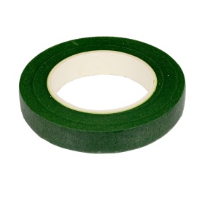 Лента тейп 13 мм 27 м (в уп. 12 шт.), зеленый в интернет-магазине флористических аксессуаров Азалия Декор
