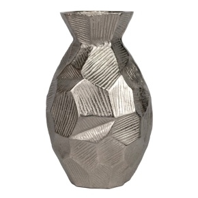 Ваза (металл), 17х16xH27см, серебряный в интернет-магазине флористических аксессуаров Азалия Декор