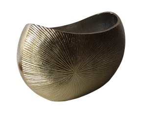 Кашпо (металл), 25x10xH13см, золотой в интернет-магазине флористических аксессуаров Азалия Декор