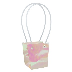 Пакет для цветов водостойкий (крафт), 13х9,5х13см (в уп. 10шт.), перламутровый в интернет-магазине флористических аксессуаров Азалия Декор