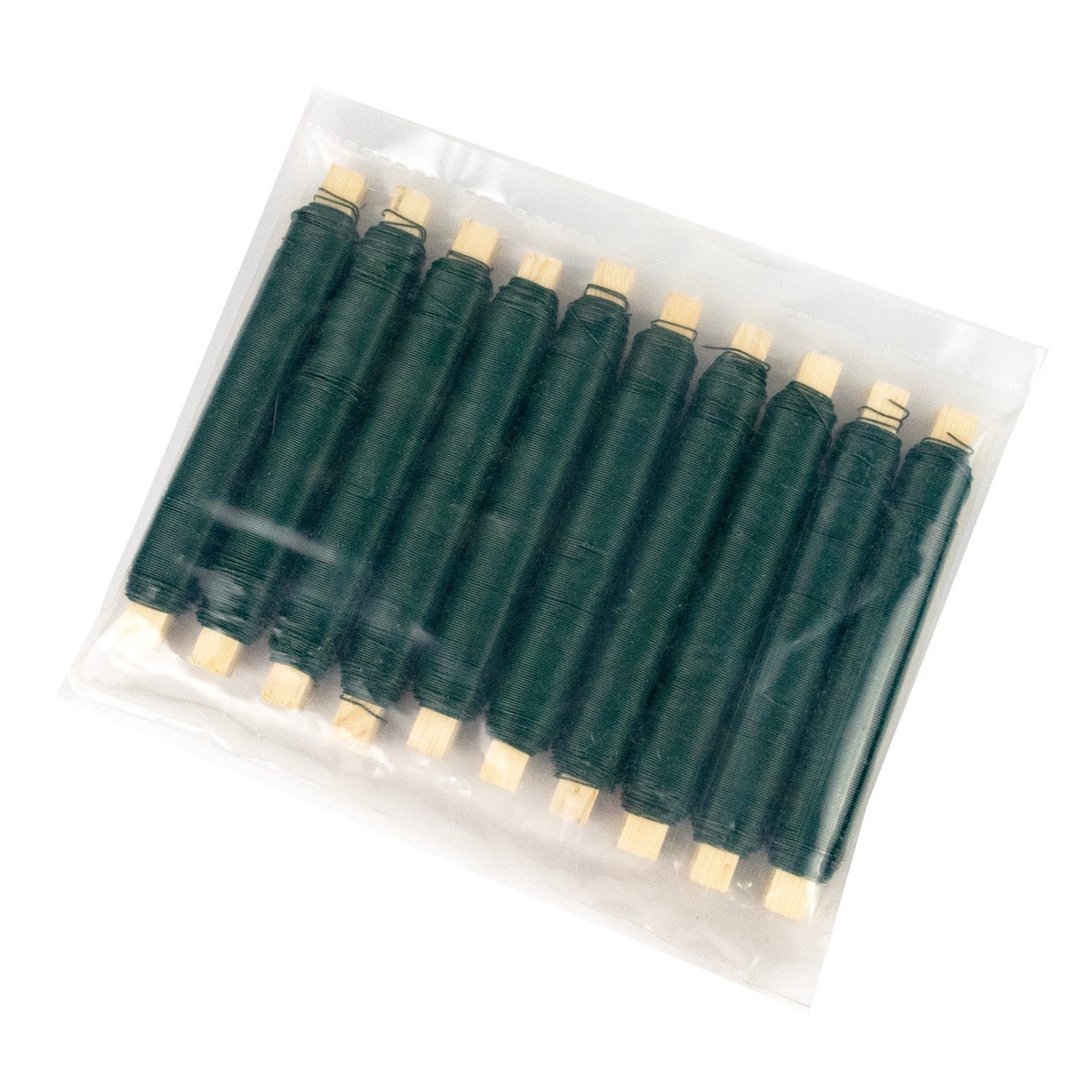 Проволока обмоточная 0,6 мм 100 гр, (в уп. 10шт.), зеленый в интернет-магазине флористических аксессуаров Азалия Декор