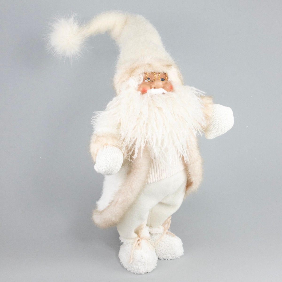 Сувенир Санта, H60x22x12см, кремовый в интернет-магазине флористических аксессуаров Азалия Декор