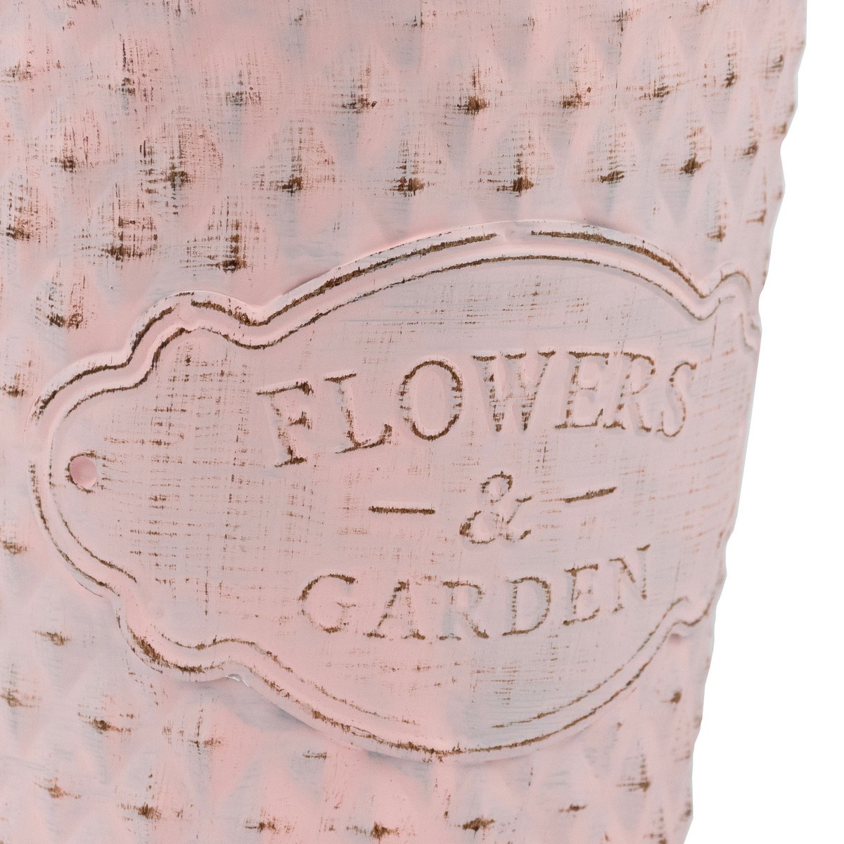 Кашпо (металл), D15xH14см, розовый в интернет-магазине флористических аксессуаров Азалия Декор