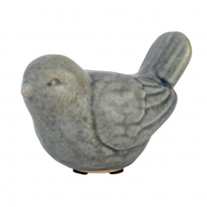 Сувенир Птичка (керамика), 13,5x8x9см, серый в интернет-магазине флористических аксессуаров Азалия Декор