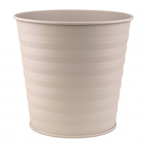 Кашпо Линии (металл), D15,5xH14,5см, бежевый в интернет-магазине флористических аксессуаров Азалия Декор