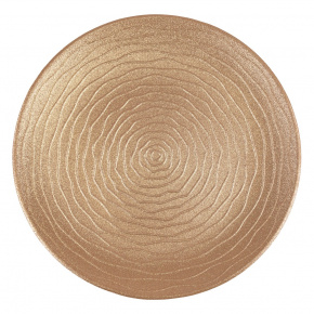 Поднос круглый декоративный (дерево), D40см, золотой в интернет-магазине флористических аксессуаров Азалия Декор