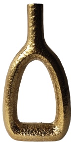 Ваза (металл), H49x25x7,5см, золотой в интернет-магазине флористических аксессуаров Азалия Декор