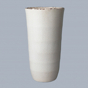 Ваза (керамика), D14,5xH27см, белый в интернет-магазине флористических аксессуаров Азалия Декор