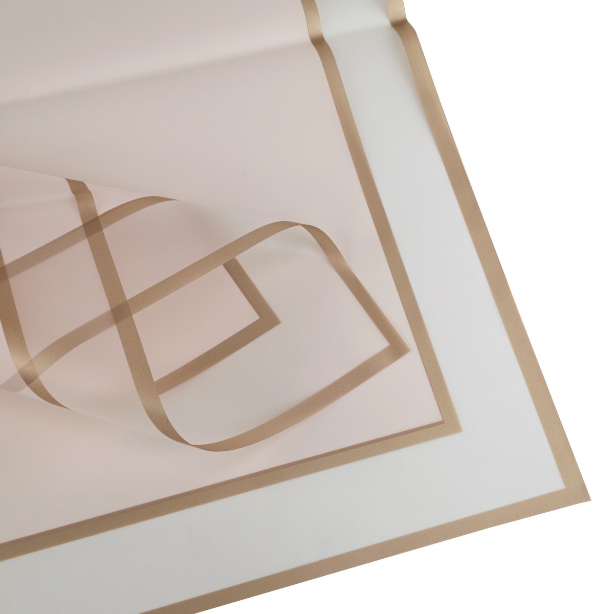 Пленка матовая с каймой 50мкр, 20 листов, 58х58см, светло-розовый в интернет-магазине флористических аксессуаров Азалия Декор