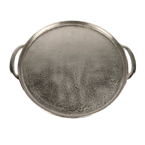 Поднос (металл), D27xH3см, серебряный в интернет-магазине флористических аксессуаров Азалия Декор