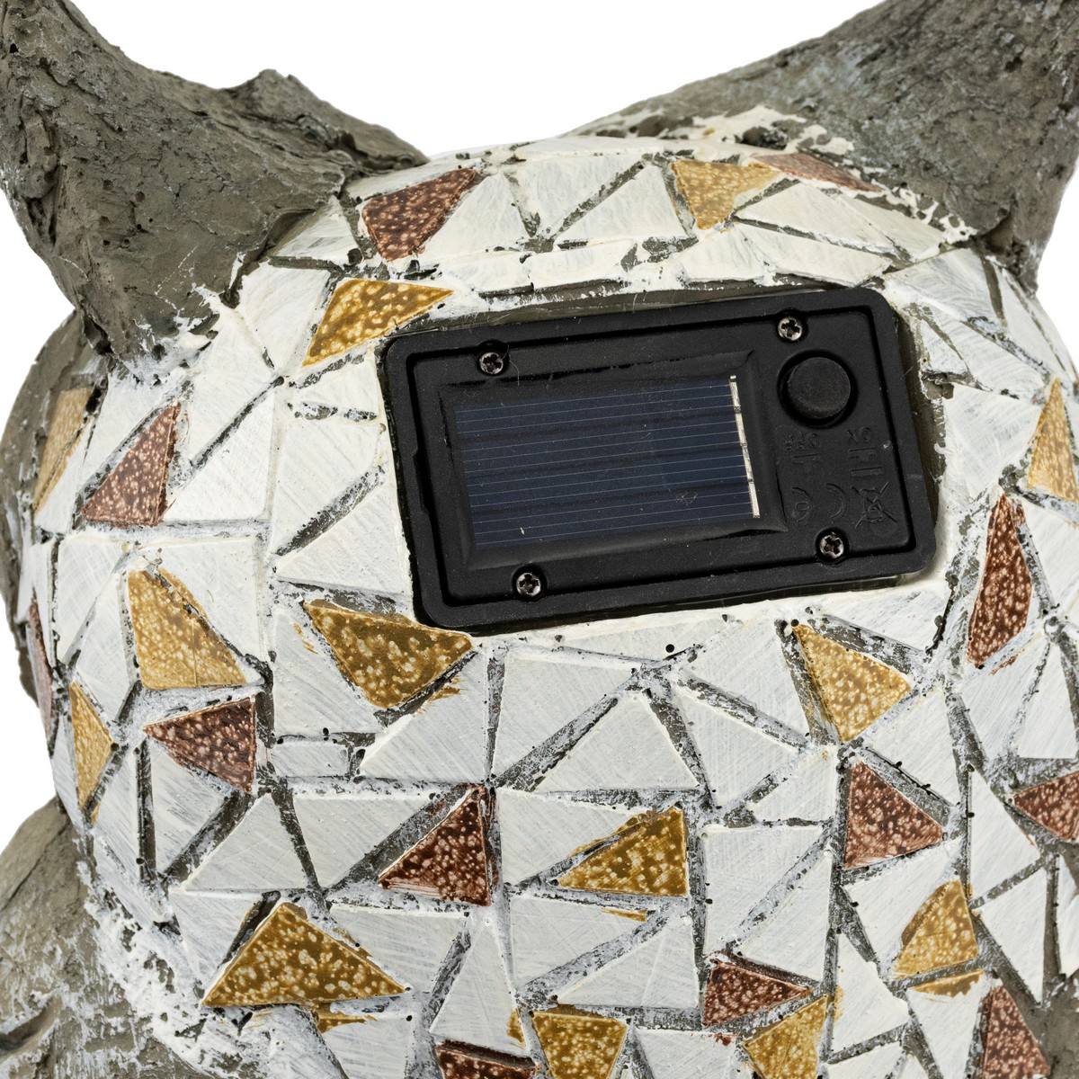 Садовая фигура Сова (керамика), H32x21х18см, серый в интернет-магазине флористических аксессуаров Азалия Декор