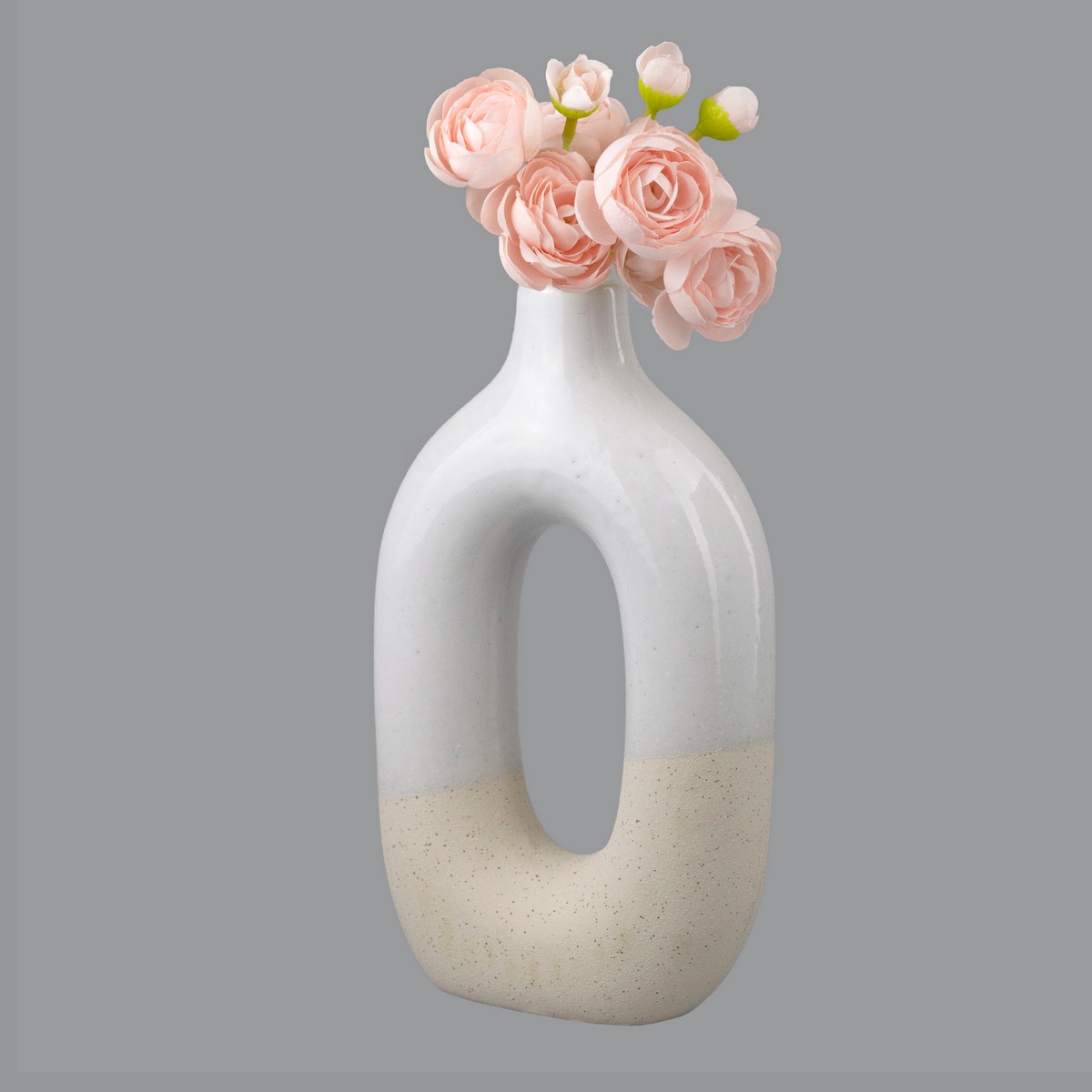 Ваза (керамика), H23,5x13,5x6см, белый в интернет-магазине флористических аксессуаров Азалия Декор