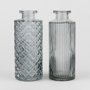 Ваза Бутылочка Мила, D5xH13см, в асс., серый в интернет-магазине флористических аксессуаров Азалия Декор