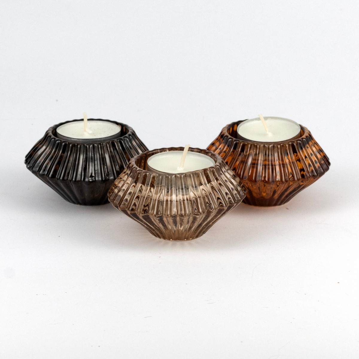 Подсвечник (стекло), H4хD7,5см, цв. в асс. в интернет-магазине флористических аксессуаров Азалия Декор