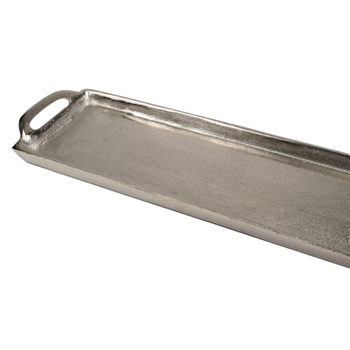 Поднос (металл), 65х13xH3см, серебряный в интернет-магазине флористических аксессуаров Азалия Декор