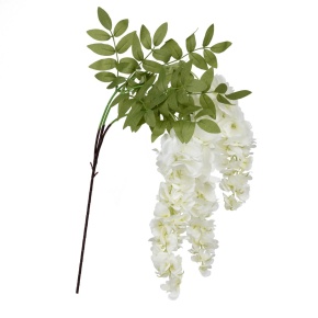 Ветка Глициния, 103см, белый в интернет-магазине флористических аксессуаров Азалия Декор