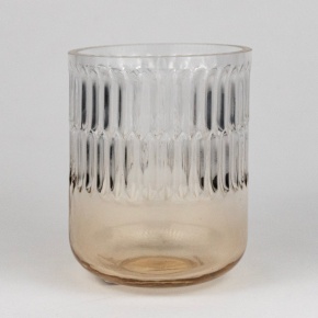 Подсвечник (стекло), D8,5xH10,5см, прозрачный/коричневый в интернет-магазине флористических аксессуаров Азалия Декор