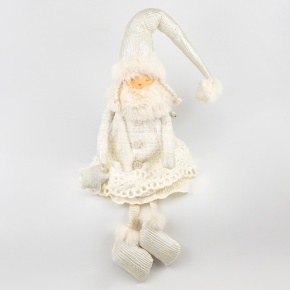 Сувенир Девочка сидящая, Н78х21х18см, белый в интернет-магазине флористических аксессуаров Азалия Декор