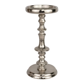 Подсвечник (металл), D12xH26,5см, серебряный в интернет-магазине флористических аксессуаров Азалия Декор