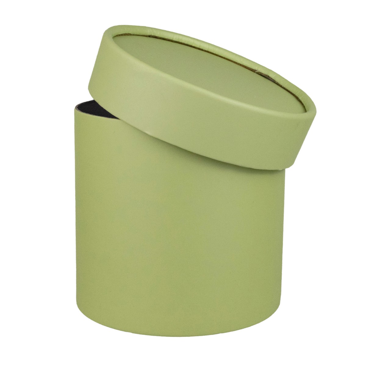 Коробка подарочная круглая, D12,5xH12,5см, салатовый в интернет-магазине флористических аксессуаров Азалия Декор