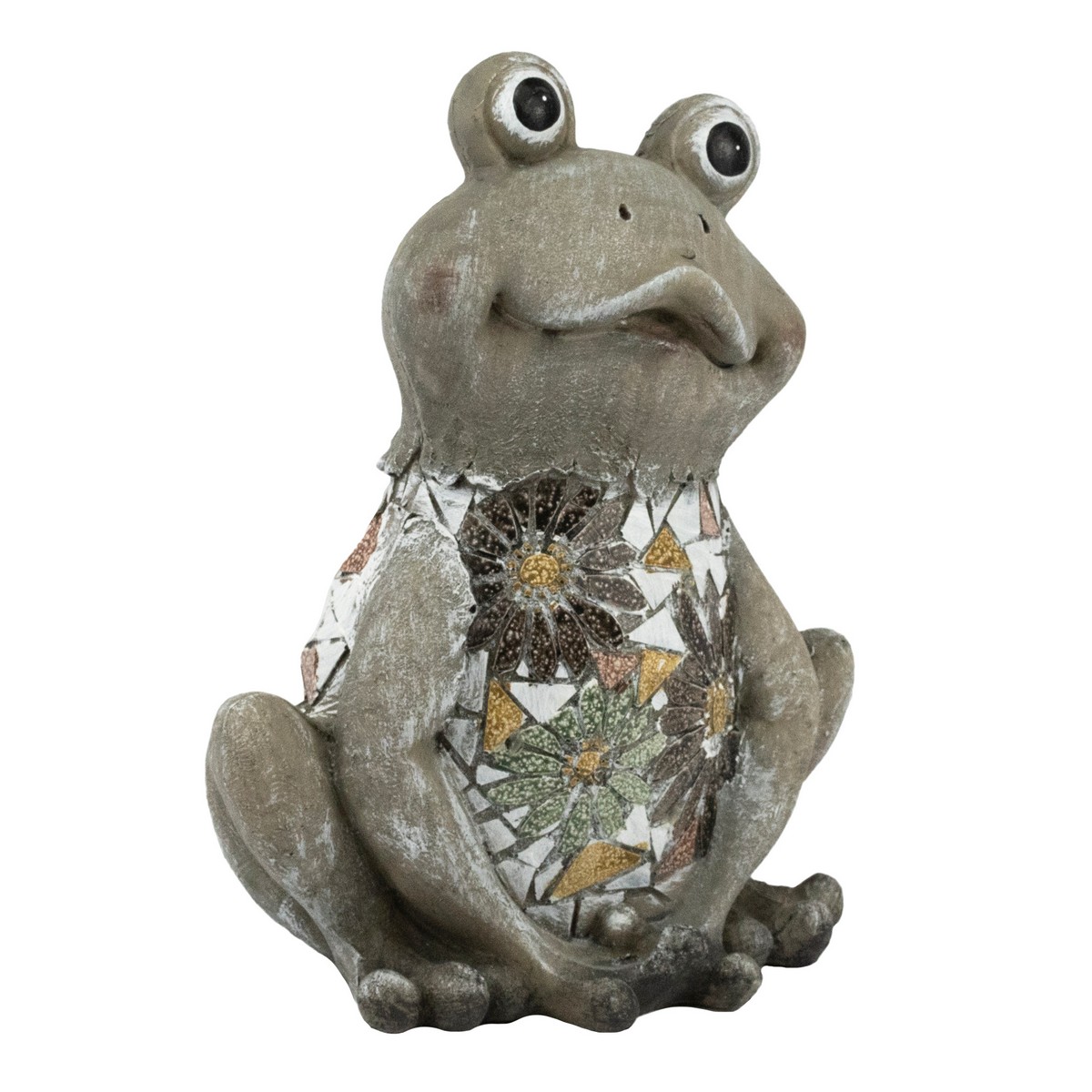 Садовая фигура Лягушка (керамика), H32x26х18см, серый в интернет-магазине флористических аксессуаров Азалия Декор