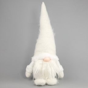 Сувенир Гном, H46x22x15см, белый в интернет-магазине флористических аксессуаров Азалия Декор
