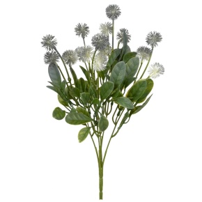 Зелень с цветами на вставке, 39см, зеленый/голубой в интернет-магазине флористических аксессуаров Азалия Декор