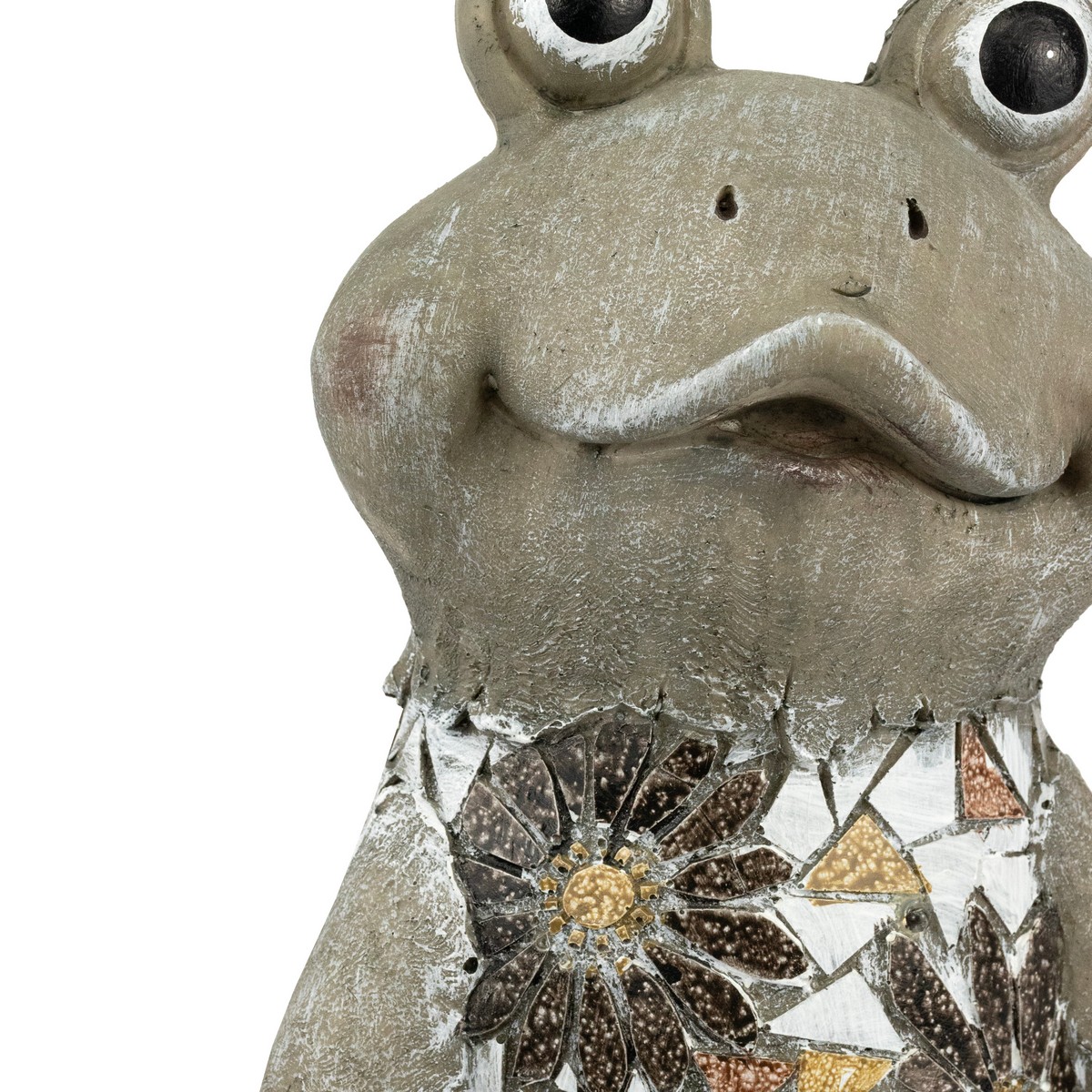 Садовая фигура Лягушка (керамика), H32x26х18см, серый в интернет-магазине флористических аксессуаров Азалия Декор