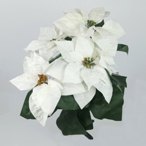 Букет Пуансетий х5, 52см, белый в интернет-магазине флористических аксессуаров Азалия Декор