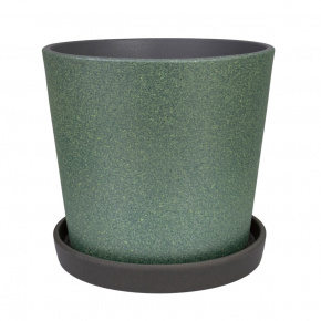 Цв. горшок с поддоном Грильяж (бетон), D14,5xH12,5см, 1,22л, зеленый в интернет-магазине флористических аксессуаров Азалия Декор