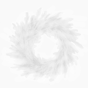 Венок рождественский  Лесная Симфония (РЕ), D60см, белый в интернет-магазине флористических аксессуаров Азалия Декор