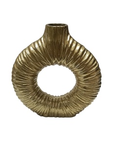 Ваза (металл), H27,5x27x7см, золотой в интернет-магазине флористических аксессуаров Азалия Декор