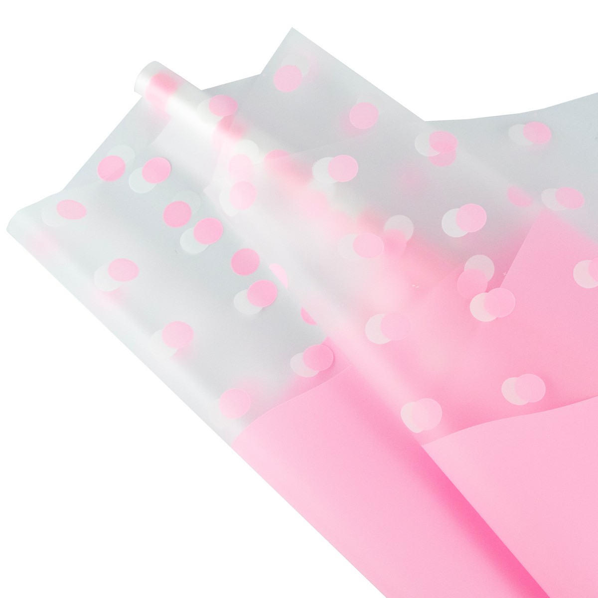 Пленка матовая Дуэт, 60 см 10 м, розовый в интернет-магазине флористических аксессуаров Азалия Декор