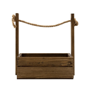 Корзина (дерево), 21х12х23см, палисандр в интернет-магазине флористических аксессуаров Азалия Декор