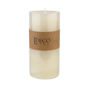 Свеча-столбик с ароматом Белая орхидея (80 часов), H15xD7см, кремовый в интернет-магазине флористических аксессуаров Азалия Декор