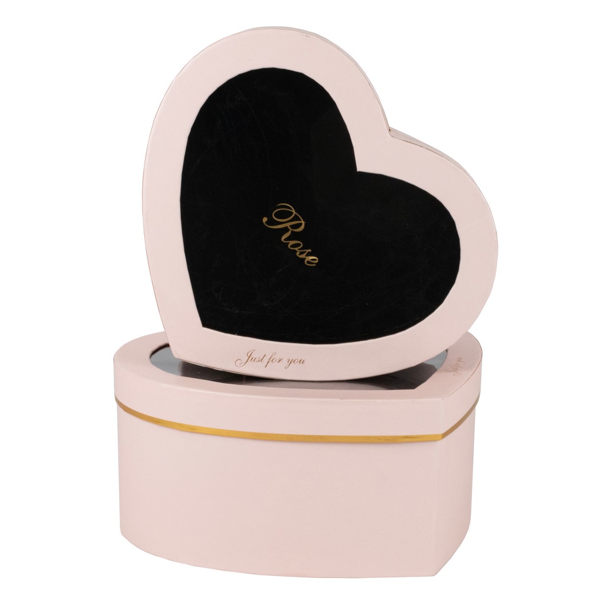 Набор коробок подарочных Сердце 2шт, 28х29xH13 см, розовый в интернет-магазине флористических аксессуаров Азалия Декор