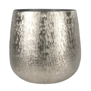 Кашпо (металл), D24xH24,5см, серебряный в интернет-магазине флористических аксессуаров Азалия Декор