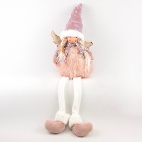 Сувенир Ангел сидящий, Н70х23х13см, розовый в интернет-магазине флористических аксессуаров Азалия Декор