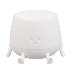 Кашпо Мистер Грин (пластик), D11xH9см, 0,6л, белый в интернет-магазине флористических аксессуаров Азалия Декор